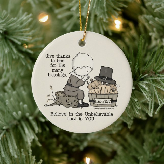 Ge tack julgransprydnad keramik (Träd)