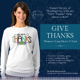 "Ge-tack" Kvinnors långa Sleeve T-Shirt