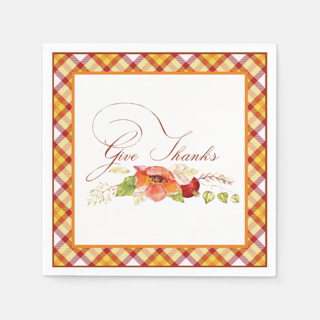 Ge tack Napkins Pappersservett (Framsidan)