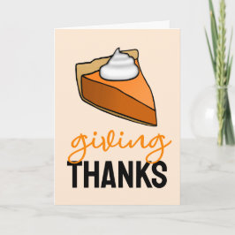 Ge tack Pumpkin Paj Thanksgiving Kort