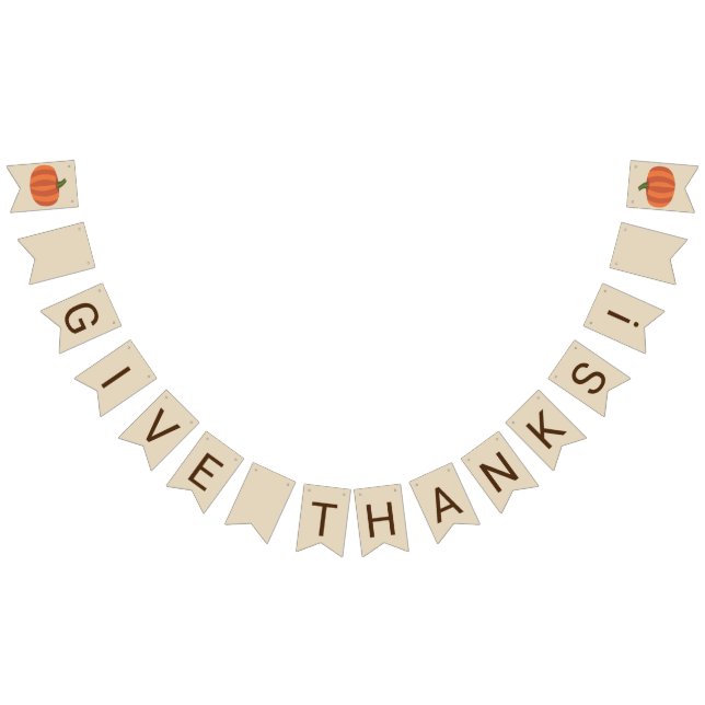 Ge-tack Pumpkin-Thanksgiving Vimplar (Alla)