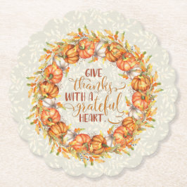 Ge Tack, Pumpkin Wandan Underlägg Papper