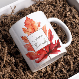 Ge, tack, Red Fall Löv Thanksgiving Kaffemugg