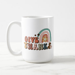 Ge Tack Retro Rainbow Thanksgiving Kaffemugg