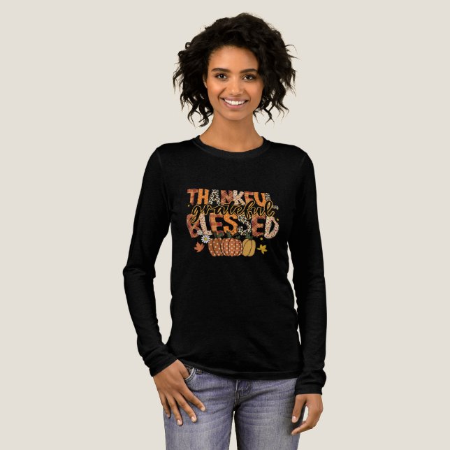 Ge Tack T-Shirt | Blommig Höst Coquette Tröja (Hel framsida)