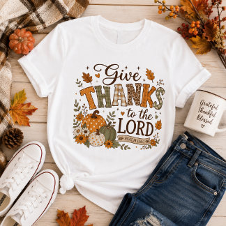 Ge tack tackgivning pumpa blomster T Shirt