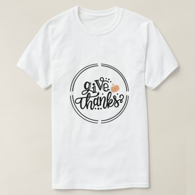 Ge tack Tacksägelse Höst Högtid T Shirt (Design framsida)