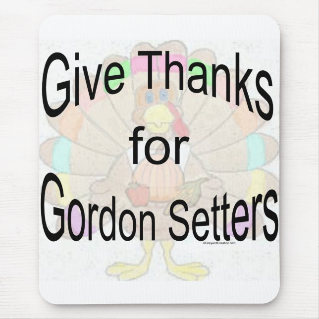 Ge Tack till Gordon Setters Musmatta (Framsidan)