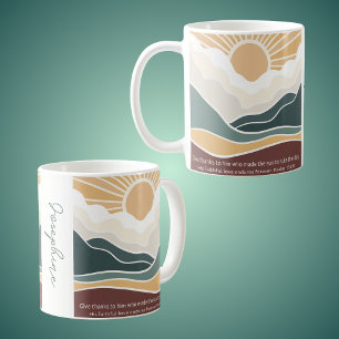 Ge Tack till honom Christian Boho Sunrise Kaffemugg