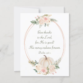 Ge Tack till Lord Bible Thanksgiving Flat Kort