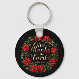 Ge Tack till Lord Embrace Gratitude & Faith Nyckelring