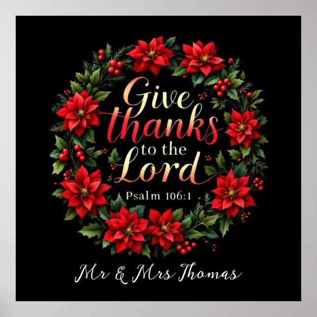 Ge Tack till Lord Embrace Gratitude & Faith Poster (Framsidan)