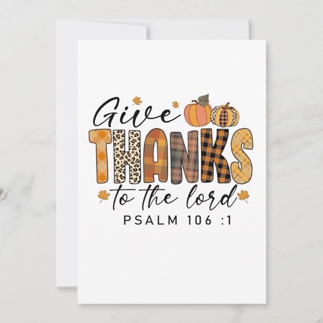 Ge tack till Lord Thanksgiving Turkey Inbjudningar (Framsida)