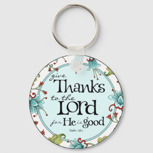 Ge tack till lorden - rundan Keychain Nyckelring