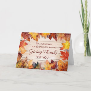 Ge tack till son och dotter i Law Thanksgiving Kort