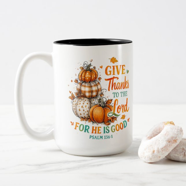 Ge tack till... Två-Tonad mugg (Med munk)