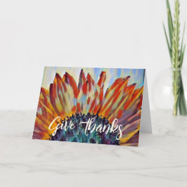 Ge Tack, vackra Solrossolrosblomman Thanksgiving Kort