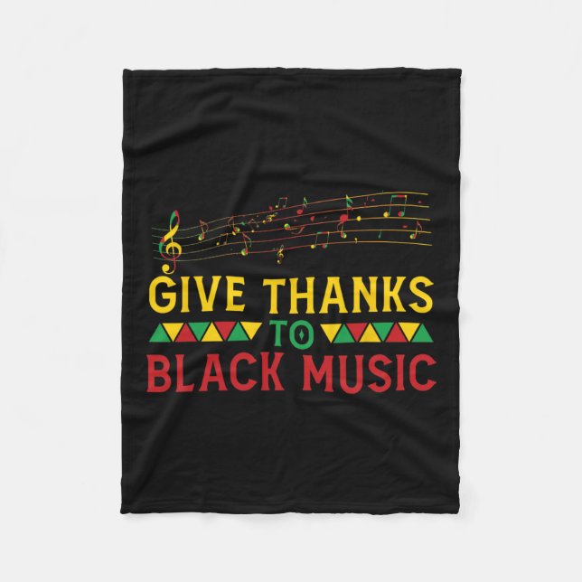 Ge tack vare Black Music Black - Historikmånad J Fleecefilt (Framsidan)
