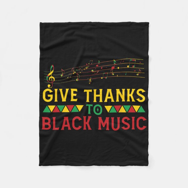 Ge tack vare Black Music Black - Historikmånad J Fleecefilt (Framsidan)