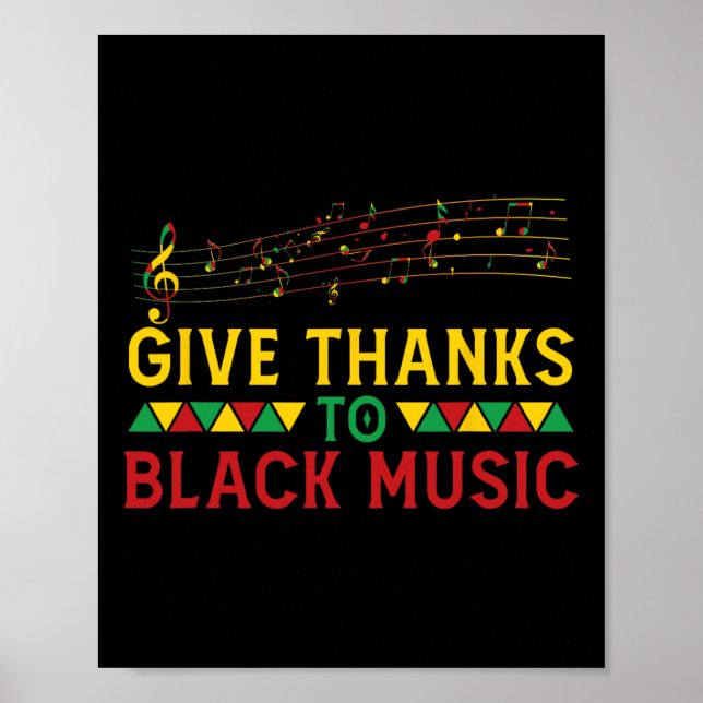 Ge tack vare Black Music Black - Historikmånad J Poster (Framsidan)