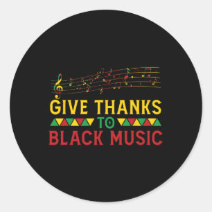 Ge tack vare Black Music Black - Historikmånad J Runt Klistermärke