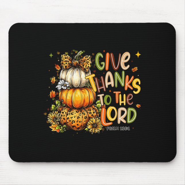 Ge tack vare Lord Fall Pumpkin-Thanksgivingen Musmatta (Framsidan)