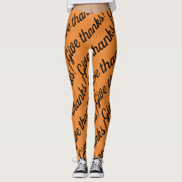 Ge tack vare mönster-Thanksgivingen Leggings