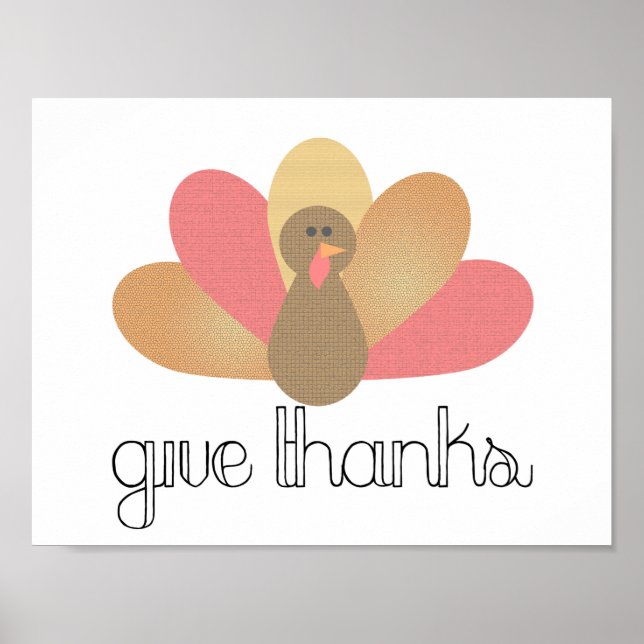 ge tack vare thanksgivingens kalkondesign poster (Framsidan)