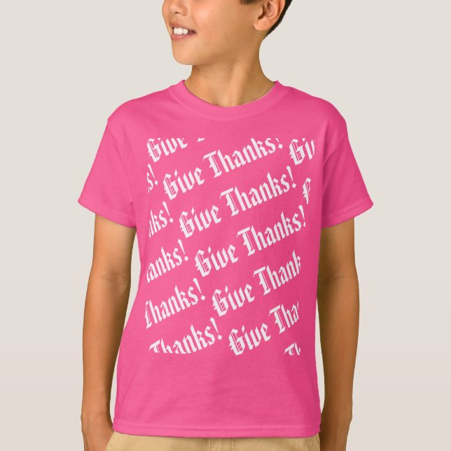 Ge tackar mönster Thanksgiving T-shirt (Framsida)