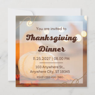 Ge tackar Thanksgivingen med Anpassningsbar Inbjudningar