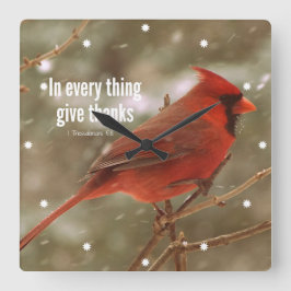 Ge tackbibelversen fyrkantig klocka