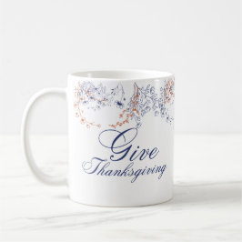 Ge tacksamhets blomstergrafik konst kaffemugg