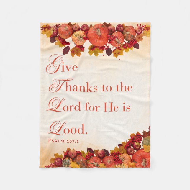 Ge tacksamling fleecefilt (Framsidan)