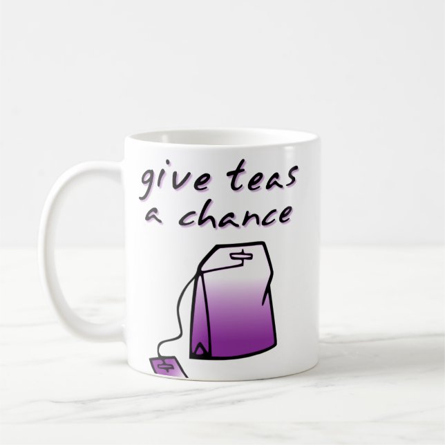 Ge Teas A Chance Funny Mug Humor Kaffemugg (Vänster)