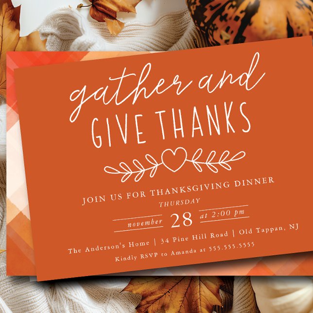 Ge Thanksgiving - middag Inbjudningar (Skapare uppladdad)