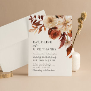 Ge: Thanksgivingen Skal Blommigtar - middag Inbjudningar