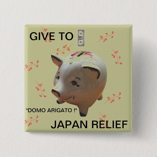 GE TILL JAPAN RELIEF KNAPP (Framsida)