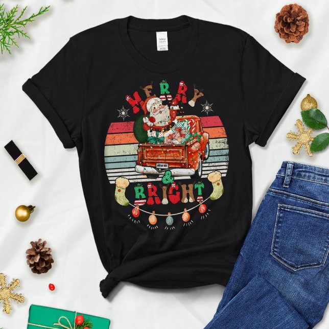 Ge till julte, Merry och Bright T-Shirt (Skapare uppladdad)