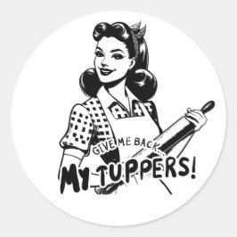 Ge tillbaka min tuppare runt klistermärke