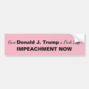 Ge Trump en Rosa Slip Impeachment Resistance Bildekal