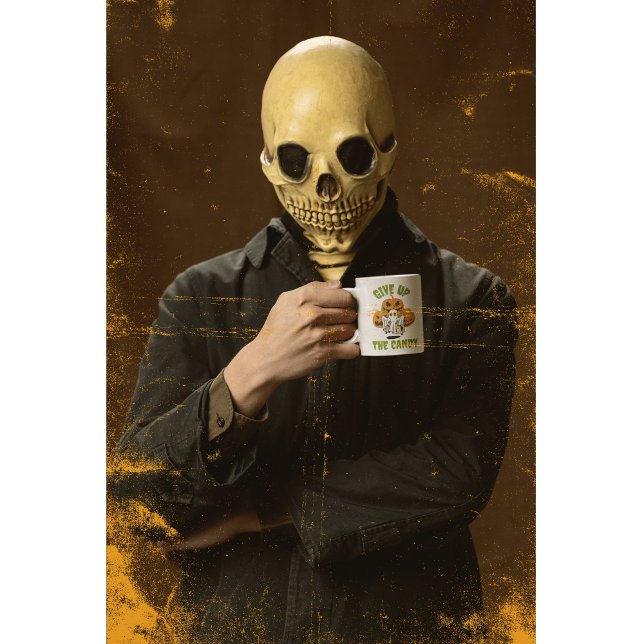 Ge upp godiset Halloween Kaffemugg (Skapare uppladdad)
