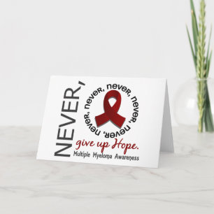 Ge upp hopp den åtskilliga myelomaen aldrig kort