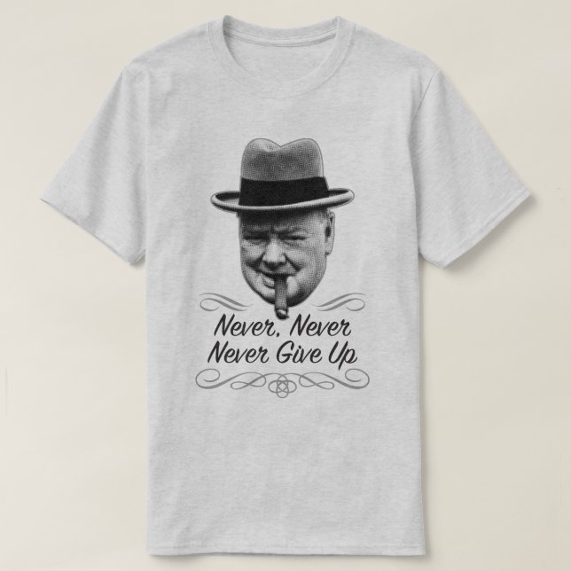 Ge upp Winston den Motivational utslagsplatsen för T-shirt (Design framsida)