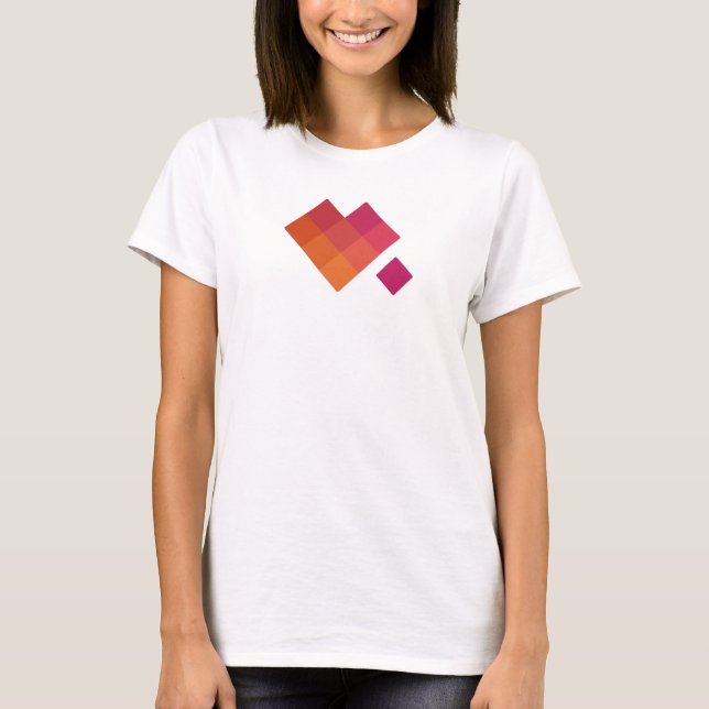 Ge vad vi kan logga omark kvinnors t shirt (Framsida)