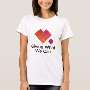 Ge vad vi kan Logotyp centrerat T Shirt