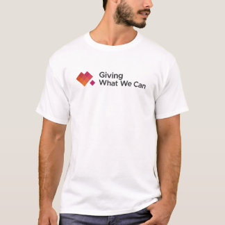 Ge vad vi kan Logotyp runt T Shirt