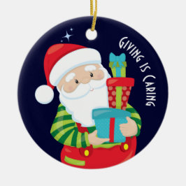 Ge vårdar julgransprydnad keramik