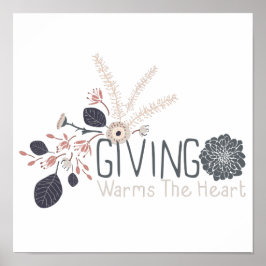 Ge varningar för hjärtuppspelande svängblommor poster