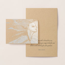 "Ge Vingar to Your Divine Fire" Folierat Kort