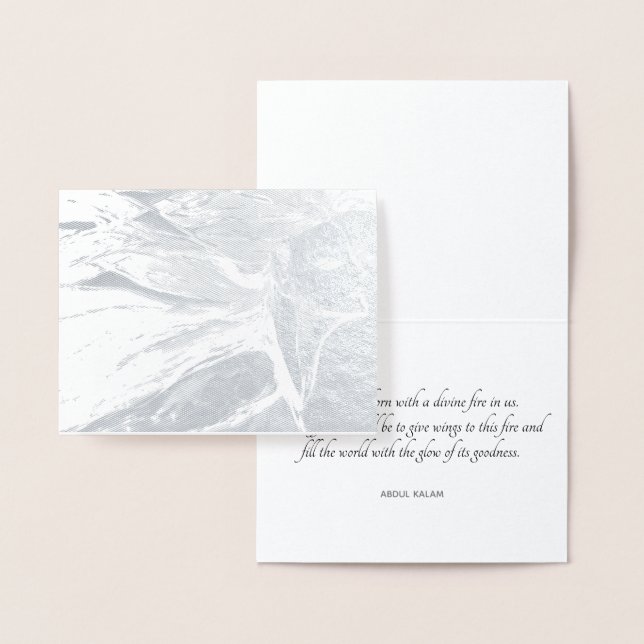 "Ge Vingar to Your Divine Fire" Folierat Kort (Display)